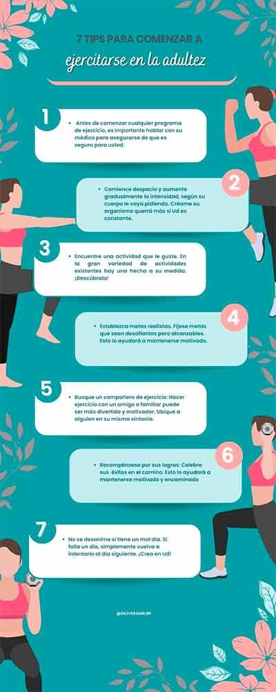 Tips para ejercitarte  en la adultez